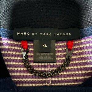 Marc by Marc Jacobs Purple and White Striped Knit